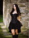 2PCS 1970er Steampunk Spitze Korsett & High-Low Rock