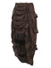 1970er Gothic Steampunk Falten Hoch-Tief Saum Rock