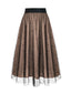 Khaki 1950er Perlen Masche Swing Rock