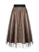 Khaki 1950er Perlen Masche Swing Rock