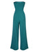 Grün 1930er Solide Twist Bandeau Jumpsuit