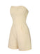 Beige 1950er Solide Taschen Bandeau Romper