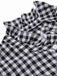 1960er Falten Ausgestellte Manschette Gingham Plaid Bluse