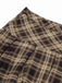 Hellbraun 1950er Plaid Plissiertes Rock