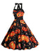 1950er Halloween Kürbisgesicht Halter Kleid