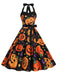 1950er Halloween Kürbisgesicht Halter Kleid