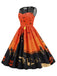 1950er Halloween Spitze Patchwork Ärmelloses Kleid