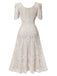 Beige 1920er Bestickt Pailletten Abendkleid