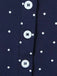 2PCS Blau 1950er Polka Dots Unterhemd & Strickjacke