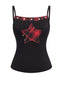 Rot 1970er Steampunk Pentagramm Plaid Camisole Top