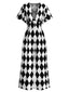 1930er Halloween Gingham Plaid Jumpsuit