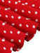 Rot 1950er Polka Dot Geknöpft Revers Kleid