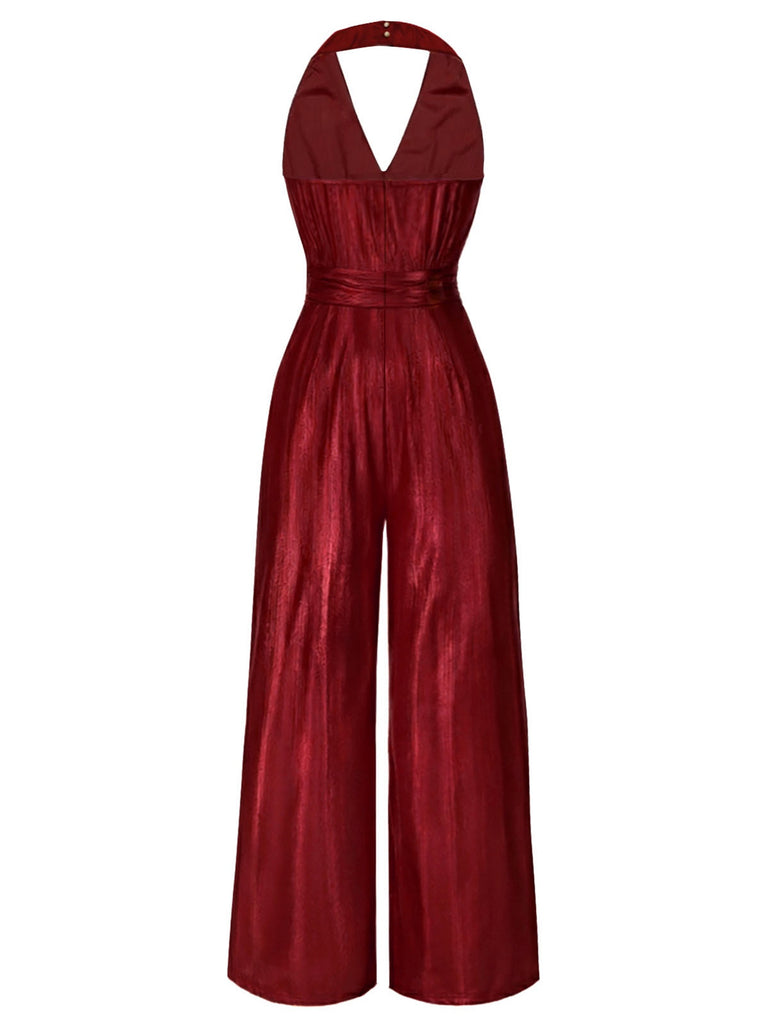 [Vorverkauf] 1970er Lebkuchenmann V-Ausschnitt Halter Jumpsuit
