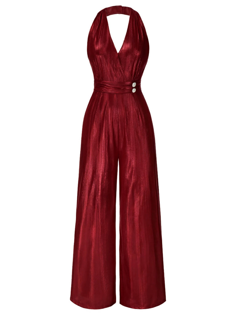 [Vorverkauf] 1970er Lebkuchenmann V-Ausschnitt Halter Jumpsuit