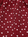 Rot 1940er Polka Dots Schnürung Chiffon Bluse