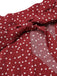 Rot 1940er Polka Dots Schnürung Chiffon Bluse