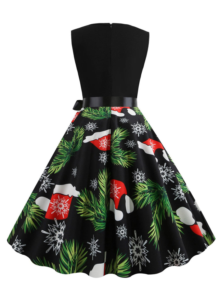 1950er Weihnachten Swing Kleid Mit Schleife