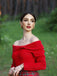 Rot 1950er Schulterfrei Plaids Jumpsuit