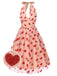 [Vorverkauf] Rosa 1950er Halter Herze Netz Kleid