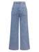 Blau 1940er Knöpfen Weites-Bein Denim Jeans