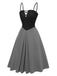 [Vorverkauf] Rot 1940er Plaid Plissiertes Suspender Kleid