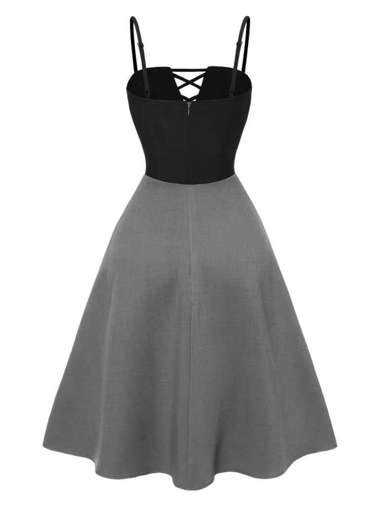 [Vorverkauf] Rot 1940er Plaid Plissiertes Suspender Kleid