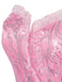 Rosa 1970er Glinda Wicked Pailletten Top & Swing Netz Rock