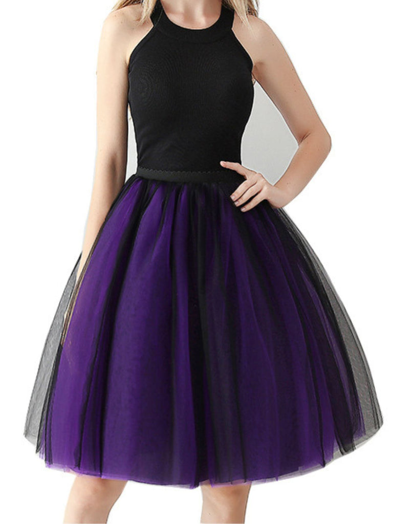 Gradient 1950er Schleife Gürtel Netz Unterrock Petticoat