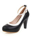 Schwarz VINTAGE ROUND HOHE ABSATZ SCHUHE