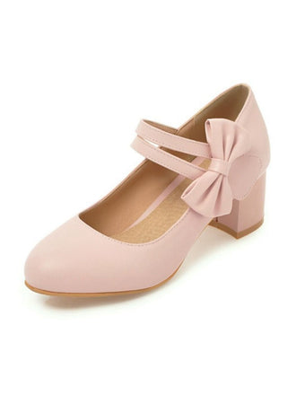 Vintage Bogen Runder-Spitze Kegelabsatz Schuhe