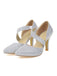 Spitz Zulaufende Funkeln Schräg Träger High Heels