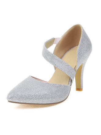 Spitz Zulaufende Funkeln Schräg Träger High Heels