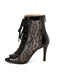 Netz Patchwork Peep Toe Hoher Absatz Sandalen