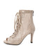 Netz Patchwork Peep Toe Hoher Absatz Sandalen