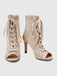 Netz Patchwork Peep Toe Hoher Absatz Sandalen