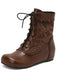 Vintage Stickerei Schnürung Innere Ferse Stiefel