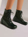 Vintage Stickerei Schnürung Innere Ferse Stiefel