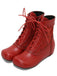 Vintage Stickerei Schnürung Innere Ferse Stiefel