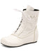Vintage Stickerei Schnürung Innere Ferse Stiefel