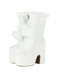 Vintage Kunstpelz Runden Zehe Hoher Absatz Stiefel
