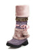 Vintage Kunstpelz Bommel Winter Schnee Stiefel