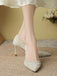 Strass Perle Spitze Stilettos Schuhe