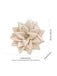 Beige Strassstein 3D-Blumen Clutch aus Satin