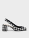 Retro Mary Jane Plaid Schuhe mit klobigem Absatz