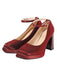 Retro Satin Blockabsatz Mary Jane Schuhe