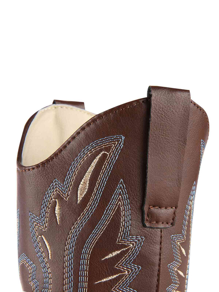 Retro Bestickt Leder Kalb Cowboy Stiefel