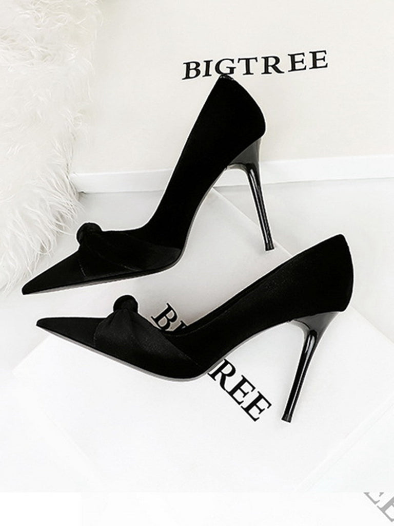 Spitze Samt Stilettos Heels Schuhe