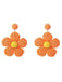 Boho Ruffia Strass Blume Anhänger Ohrringe