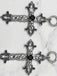 Vintage Halloween Gothic Kreuzen 3D Blume Gemstone Ohrringe