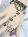 Vintage Gothic Rose Rebe Spitze Kristall Ring Armband